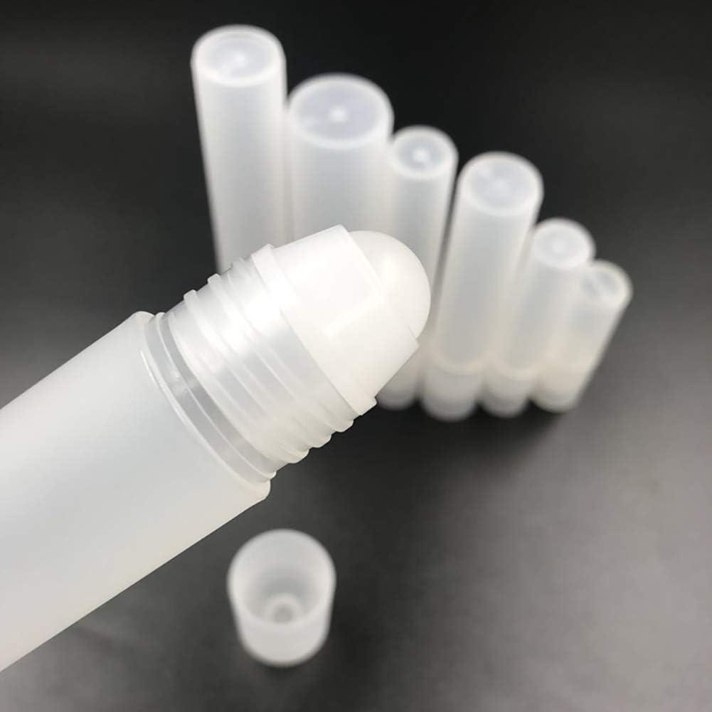 5 Pcs Empty Refillable Roll On Bottles Plastic Roller Bottle Rollerball Bottles DIY Deodorant Containers with Plastic Roller Ball 30ml image 2