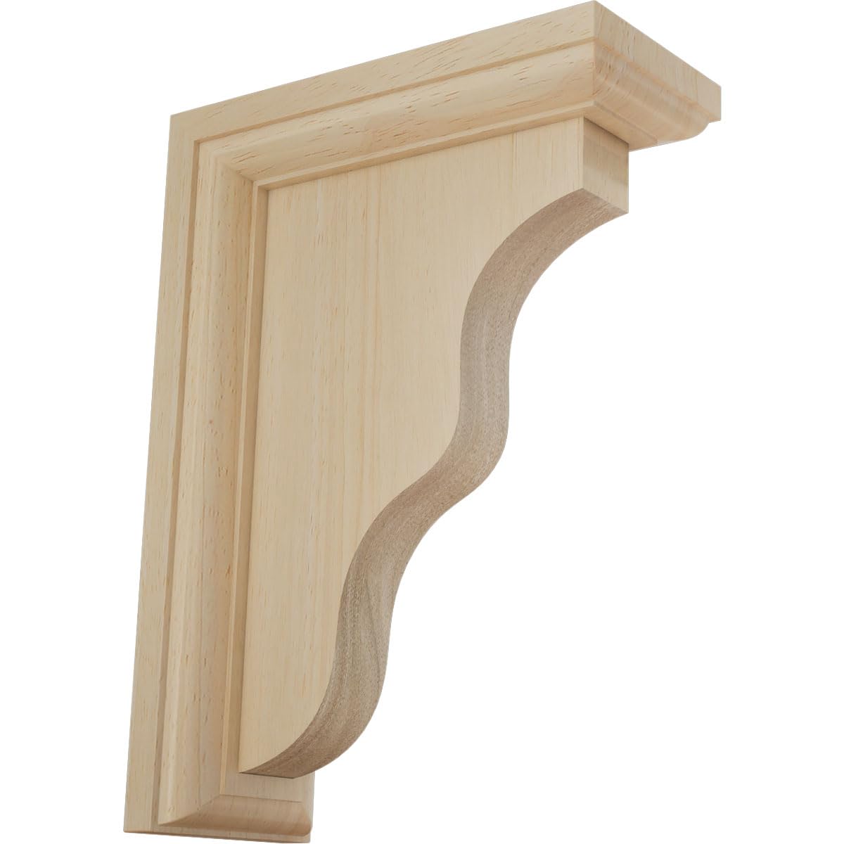 BKT02X05X07HARW Hamilton Traditional Wood Brackets, 2 1/4"W x 5"D x 7"H , Rubberwood