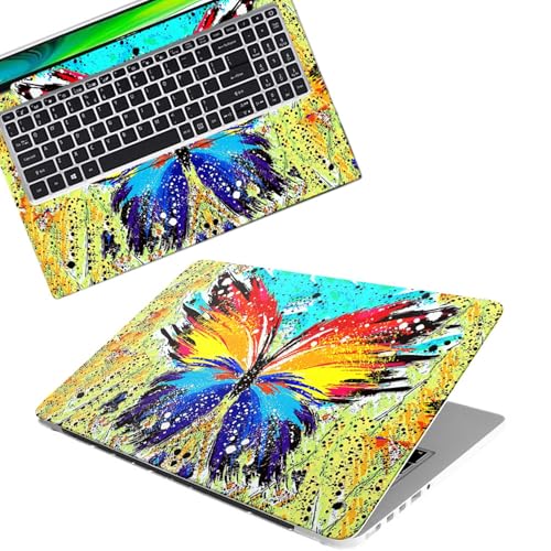 Image of Galaxsia Butterfly Painting Full Body Vinyl Laptop Skin /Sticker /Cover Upto 15.6 Inches Laptops Laminated-Removable-HD Quality Compatible for Hp-Dell-Sony-Lenovo-Asus etc.(15x10 Inches)