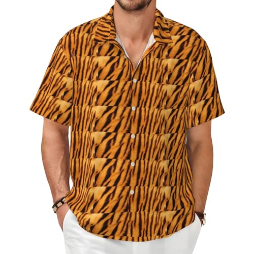 Chemise manches courtes tigre pour homme idéale en voyage sous le soleil estival
