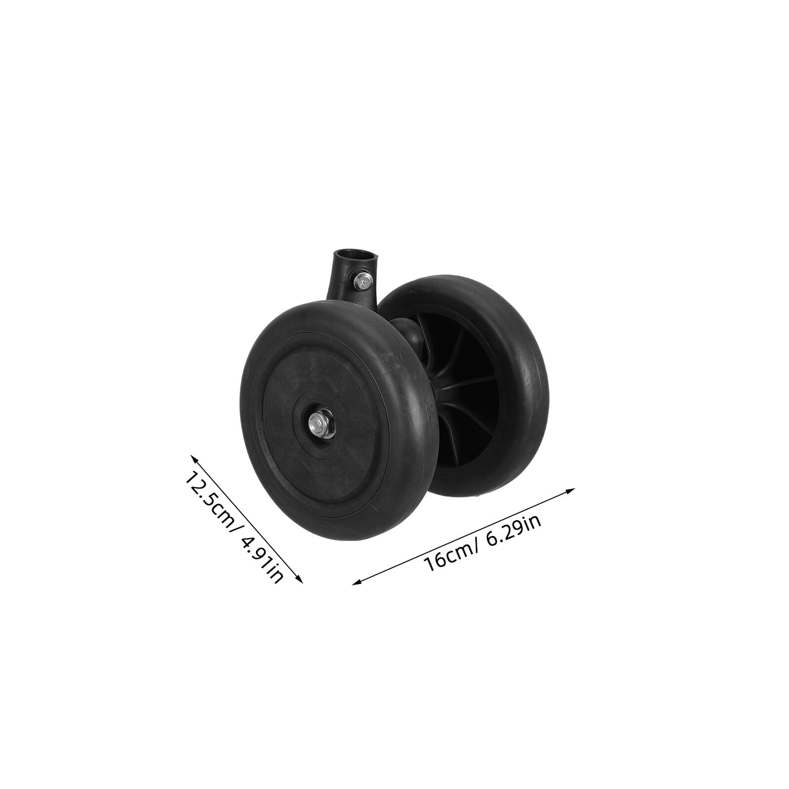 Rueda Doble de Repuesto para Andador 6, 3x4, 9' Negra