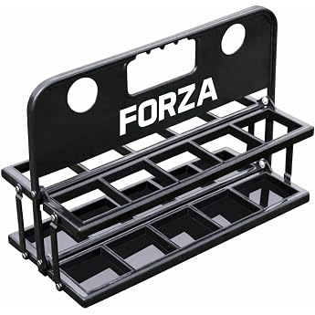 FORZA Bottle Carrier, One Folding Bottle Holder for 10 Bottles - Portable Sports Drink Holder with Ergonomic Handle | Robust 