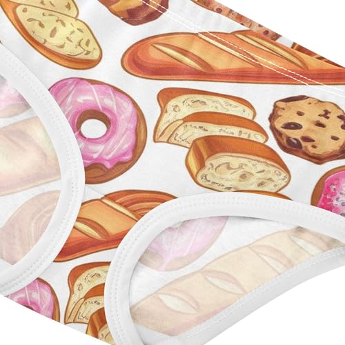 Bakery Bread Loaves Prints Panties for Girl Girls Underwear Toddlers Cotton Cartoon Undies Kids Briefs 2t4