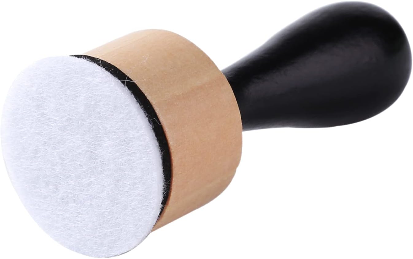 Briartw 100 Pieces Alcohol Ink Mini Applicator Tool Felts, Round Replacement Felts for Card Making Embossing Painting Rendering