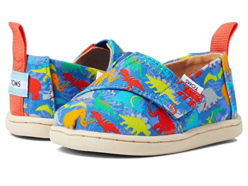 Image of TOMS Boy's Tiny Alpargata, Cobalt Blue Dinos,4