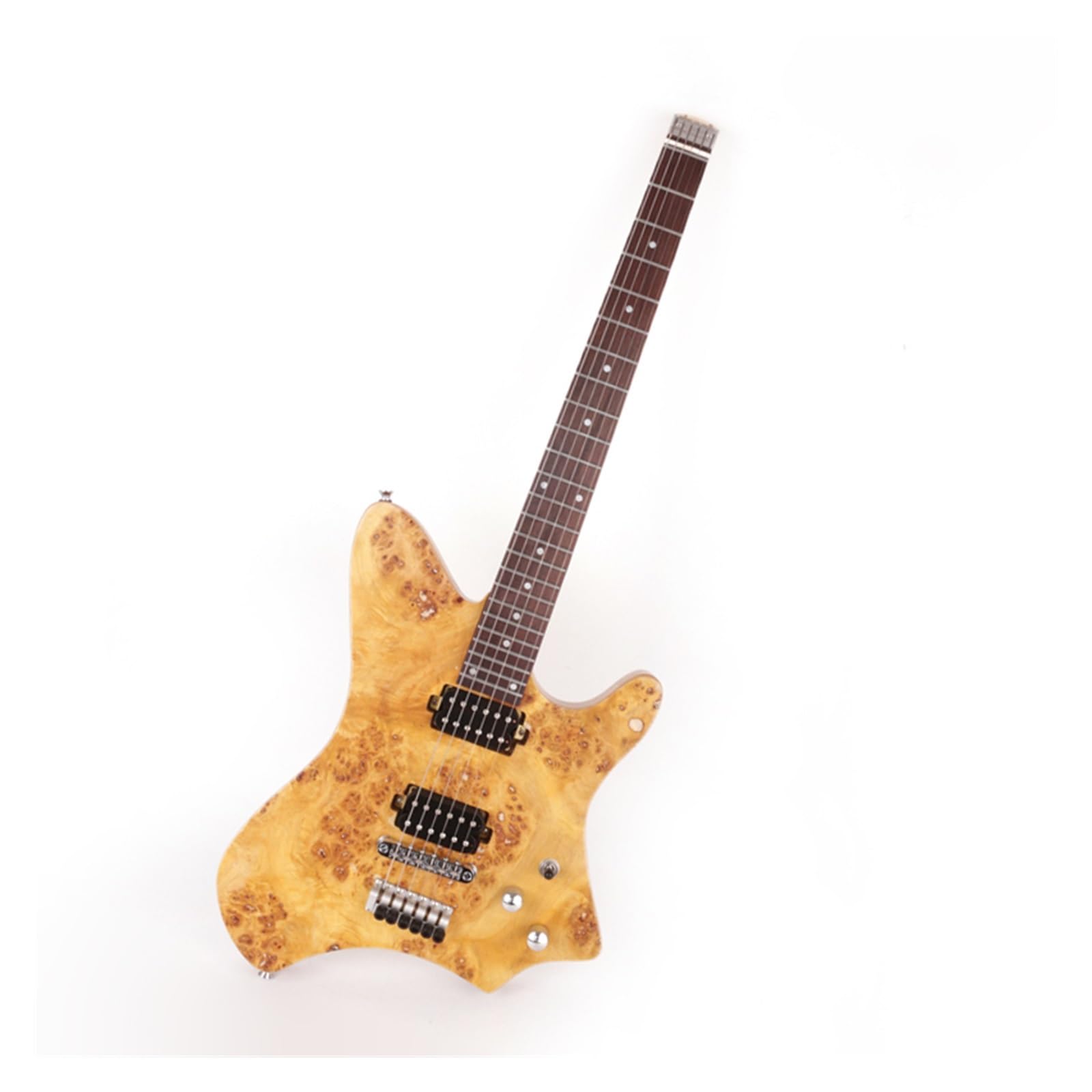 Gryf Klon/mahoń Podstrunnica Z Palisandru Bezgłowy Podróżna Przenośna Gitara Elektryczna Profesjonalna Bezgłowy Gitara Elektryczna (Color : 03)