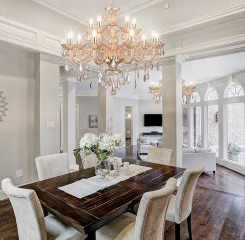 Elegant modern classic chandelier featuring an adjustable chain, perfect for various ceiling heights.