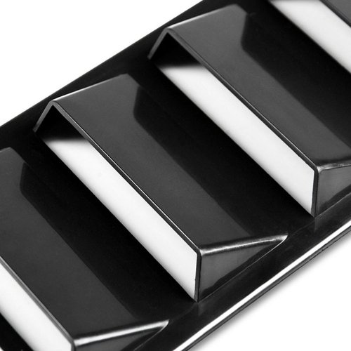 2X Euro Style Custom Black Decorative Air Flow Intake Turbo Bonnet Hood Side Vent Cover 3M Adhesive Tape Stick On Compatible With Toyota Honda Nissan Mazda Subaru Suzuki Car Suv Pickup Truck #TOP2