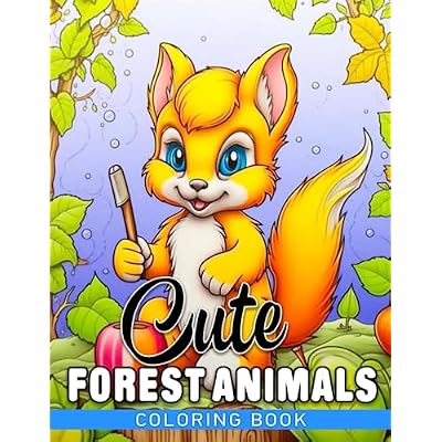 Cute Forest Animals Coloring Book