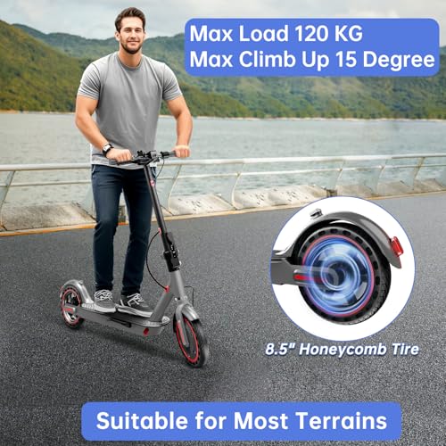 Electric Scooter Adult, Powerful Motor 350W/500W, 8.5/10 Inch Tires, Battery 10.5Ah/15Ah, Maximum Speed of 25KM/H, Range 30-45KM, Dual Brake System, APP Connection - Image 6