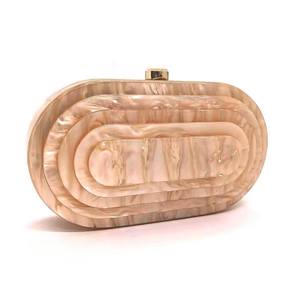 Acrylic Bubble Bag Luxury Marble Clutch Evening Purses for Women Glitter Handbag for Wedding Party Prom