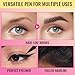 Vevivia Eyebrow Pen - Eyebrow Gel Clear, Dual-Ended Eye Brow Pencils for Women with 4-Fork-Tip and Precise Brush-Tip for Natural Hair-Like Strokes, Last All Day Eyebrow Pencil, Dark Brown