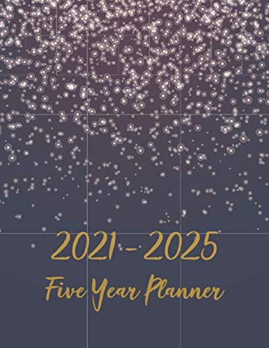 Five Year Planner 2021-2025: 60 Months Planner and Calendar,Monthly Calendar Planner, Agenda Planner and Schedule Organizer, Journal Notebook with star glitter cover