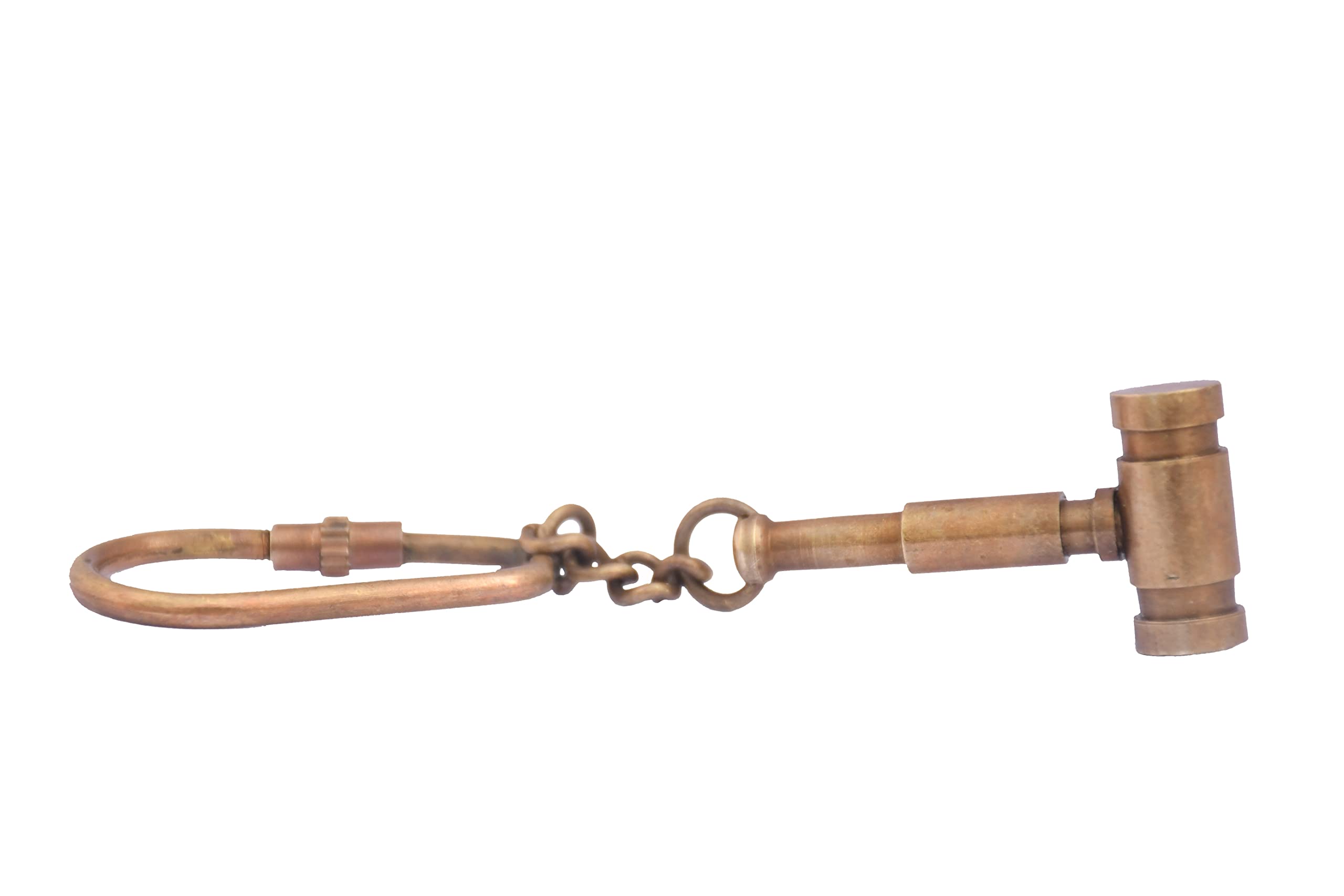 Woaninkey Ring Brass Nautical Maritime Mini Keychain Thor Hammer S