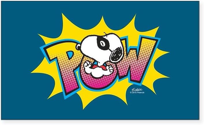 CafePress Peanuts Snoopy Pow Rectangle Bumper Sticker Car Decal