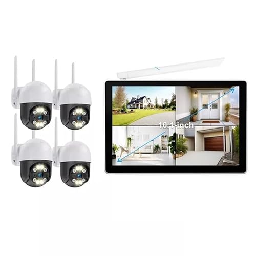 DISCORAMA Kit Telecamere Videosorveglianza 4 Canali con Monitor HD e DVR