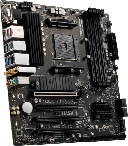 MSI PRO B550M-VC WiFi ProSeries Motherboard (AMD Ryzen 5000 Series, AM4, DDR4, PCIe 4.0, SATA 6Gb/s, M.2, USB 3.2 Gen 2, HDMI/DP, Wi-Fi 6E, Bluetooth 5.2, mATX) - image 4