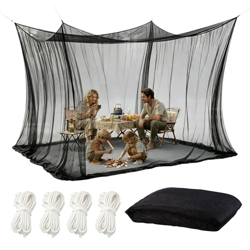 Viechoes Moustiquaire Extérieur 3x3m, Grande Tonnelle Moustiquaire pour Pergola et Terrasse, Tente Moustiquaire Extérieur Maille Fine pour Jardin et Camping...
