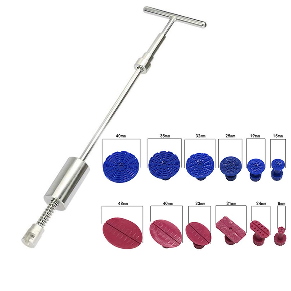 Auto Body Paintless Dent Repair Tool - PDR Tools Dent Repair kit with Slide Hammer T bar Dent Puller for Car Body Hail Dent Removal Dent Remover Automobile Body Repair