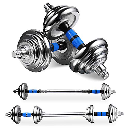 pelapola Adjustable Dumbbell with Connector Option,Free Weights 2-in-1 Set,Non-Slip Neoprene Hand, All-Purpose, Home, Gym, Office - Home Fitness Guru pelapola Adjustable Dumbbell with Connector Option,Free Weights 2-in-1 Set,Non-Slip Neoprene Hand, All-Purpose, Home, Gym, Office