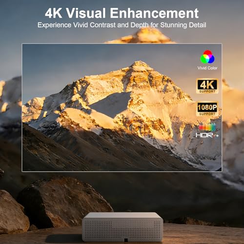 Image of 4K Smart Projector with Google TV, Native 1080P Outdoor Projector 1000 ANSI with WiFi and Bluetooth, Auto Focus & Auto Keystone, Dolby Audio Portable Home Theater Projector for Bedroom Movie