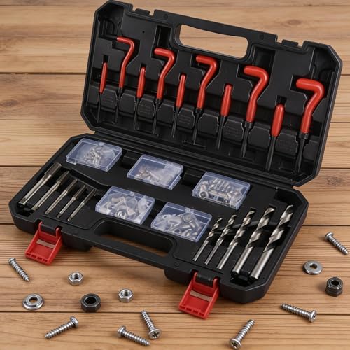 Set de 131 pièces pour récupération de filetage avec inserts en acier