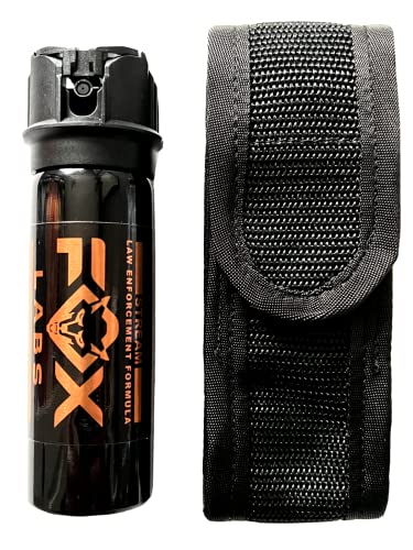Nw Self Defense Products Fox Labs, One Point Four Pepper Spray - 3 Oz. Stream & Nylon Holster - Flip Top #TOP17