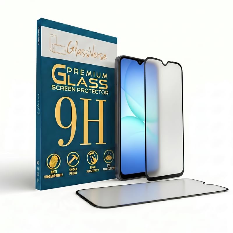 Image of GlassVerse Matte Tempered Glass for Samsung Galaxy A17 5G | Anti Glare, Smooth Touch Screen Protector, 9H Hardness, Edge to Edge, Case Friendly, Hassle-less Installation Kit Included. (Pack of 1)