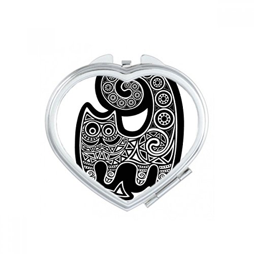 Miroir de poche compact mignon avec illustration oiseau et cerfs - 2