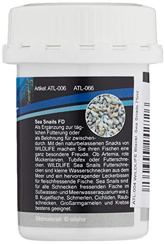 WILDLIFE FD Blackline – diepvriesgedroogde Sea Snails voederslakken, 75 ml - Afbeelding 3