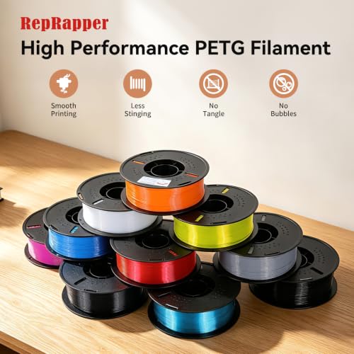 Image of RepRapper PETG 3D Printer Filament 1.75mm, 10 x 1KG Assorted Colors Pack