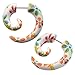 Summer style Flower earrings fake faux tapers Sold AS PAIR w 40