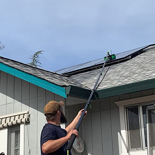 Equipmaxx 30 Foot (Long Reach) Solar Panel Cleaning Brush & Pole With Inline Deionized Water Filter System For Solar Panel And Window Cleaning Extendable Water Fed Pole Cleaning Kit #TOP5