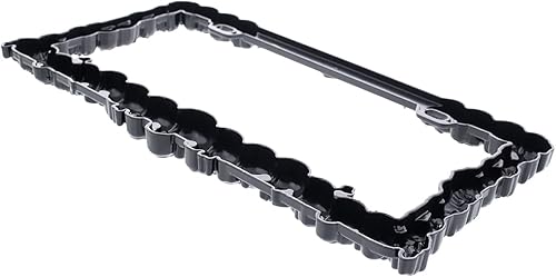 Miniatura 5 de United Pacific Soporte universal de metal fundido a presión, marco de placa de calavera negra para automóviles, camiones, caravanas, accesorios