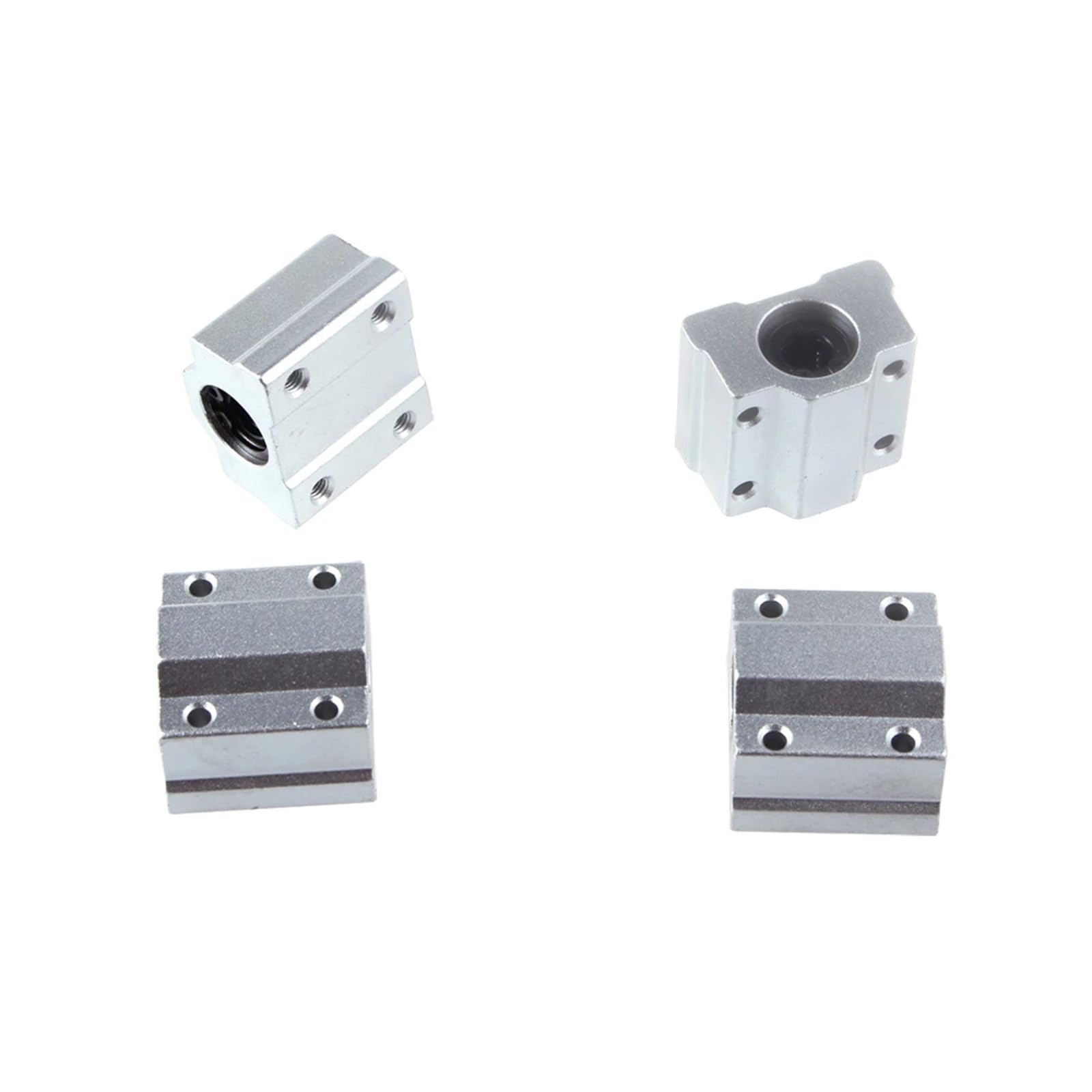 Lot de 4 roulements à billes à mouvement linéaire SC8UU SCS8UU SC10UU SCS12UU 16UU 20UU 25UU arbre linéaire CNC pour imprimante 3D (SCS12UU)