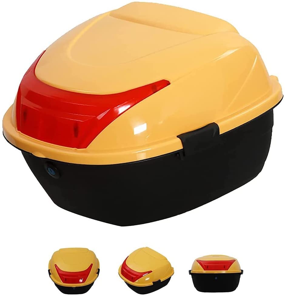 Baúl superior de motocicleta antirrobo con almacenamiento seguro para casco