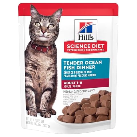 Hill's Science Diet Adult Wet Cat Food, Ocean Fish, 2.8 oz Pouch, 24-Pack Cover