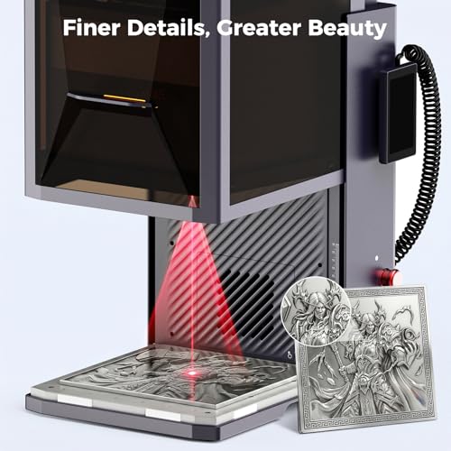 Image of Creality Falcon T1 20W Fiber Laser Engraver, 10000mm /s Ultra Fast Laser Engraver and Cutter Machine for Metal,Wood,Jewelry,HD Smart Camera,Class 1 Certification, Auto Feed&Convey,AI Powered Simplicity