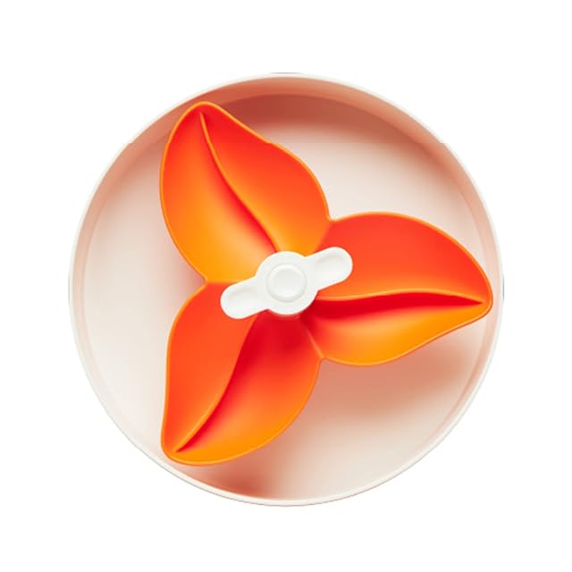 PetDreamHouse SPIN - Cuenco Interactivo de alimentación Lenta, Talla única, Color Naranja buganvilla, 0,55 kg