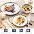 LOVECASA White and Gold Dishes Sets, Stoneware Dinnerware Sets for 8, 32 Piece Plates and Bowls Sets, Handmade Dinner Set with Gold Trim, Dishwasher Safe