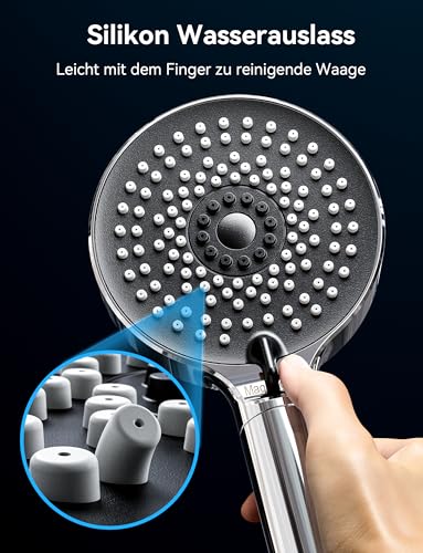 Magichome Duschkopf mit Filter 20 Schichten Duschkopf Wassersparend 5 Strahlarten Hochdruck Handbrause für Hartes Wasser, Rest-Chlor,Bakterien, Schwermetall
