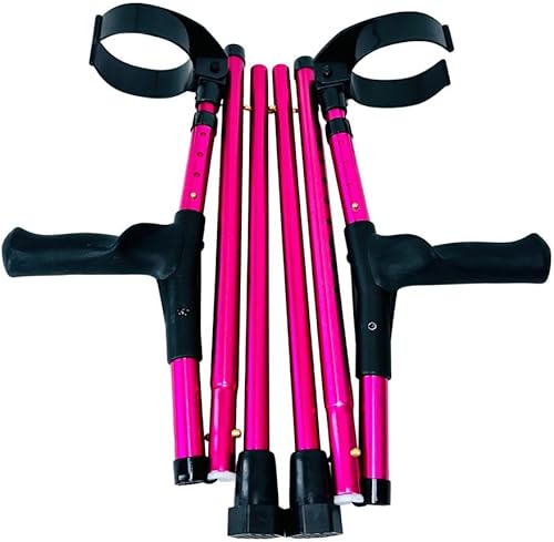 Miniatura 3 de OrthoStix - Muletas plegables para antebrazo para adultos, color rosa intenso