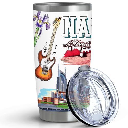 City Tumbler for City Lover,20oz Double Wall Vacuum Insulated Stainless Steel Coffee Cups (Nashville)