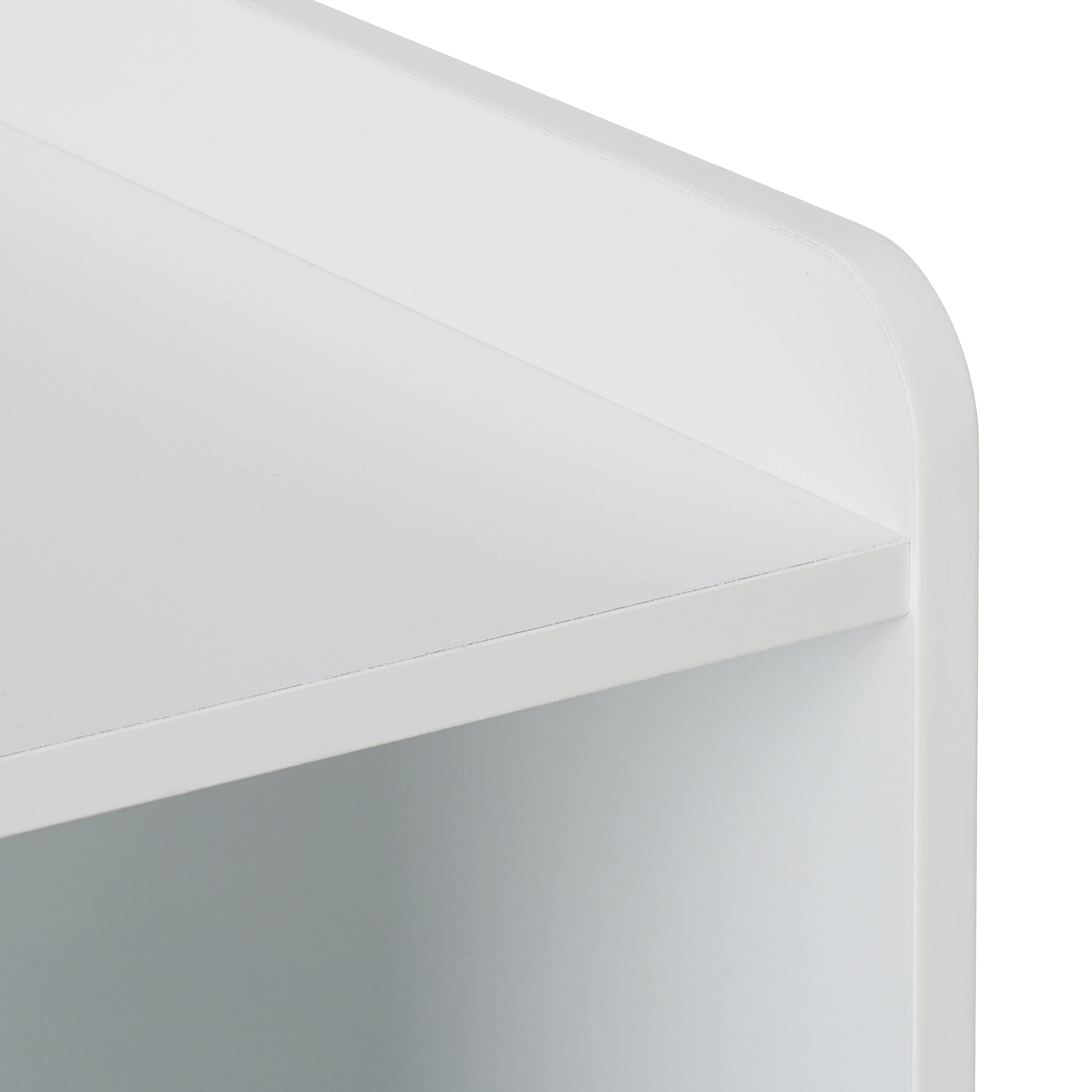 Relaxdays Scrivania per Bambini, 2 Cassetti, Ripiano Aperto, Tavolo per Scolari, HxLxP 60x80x38 cm, MDF, Bianco Grigio