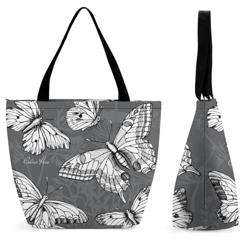 Sac de shopping pour voyage grand format 28.5x18x32.5cm et sac à main blanc pour femme