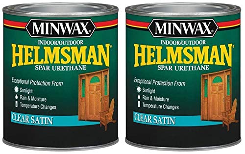 Minwax 63205444 Helmsman Spar Urethane, Quart, Satin 2 Pack