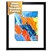 Kiera Grace Langford Wood Picture Frame, 16 by 20 Inch Matted for 11 by 14 Inch Photo, Black