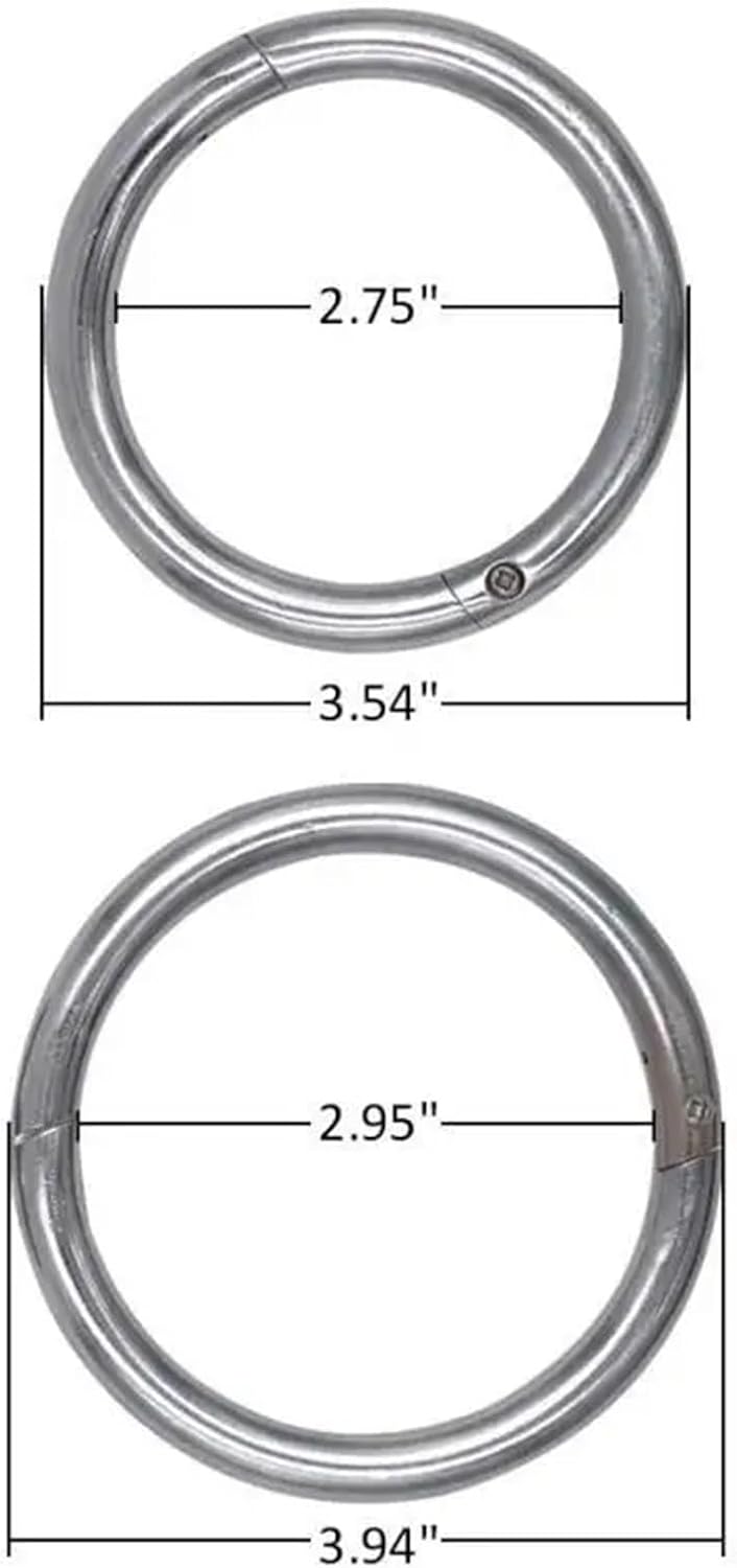 Bull Nose Ring 3pcs Cattle Nose Rings Bull Ox Traction Clasp Farm Animals Livestock Clamps Animal Equipments Supplies(Large)