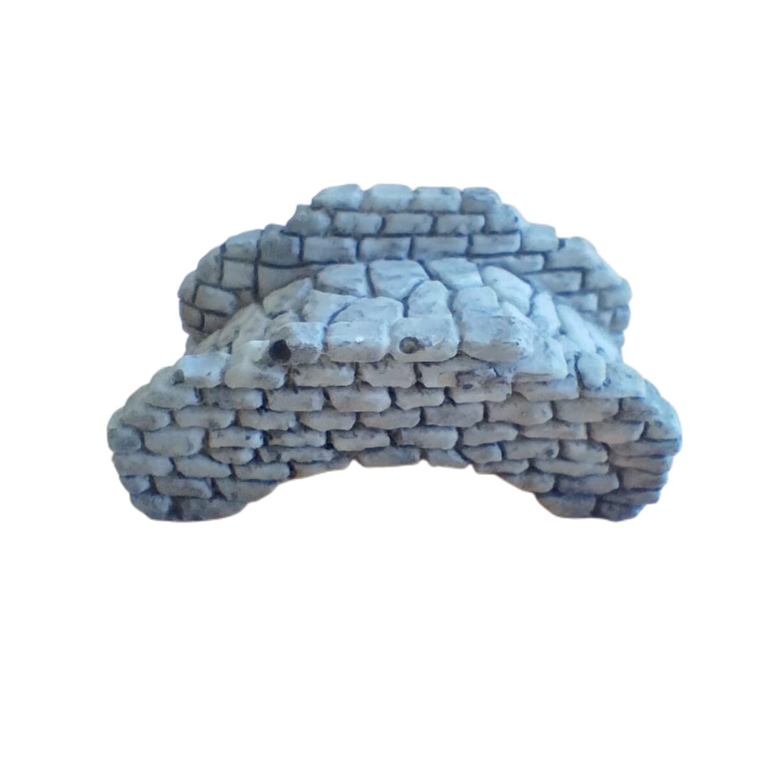Ponte in miniatura per terrario da tavolo, giardino zen, giardino fatato, decorazione albero bonsai (E (piccolo grigio))
