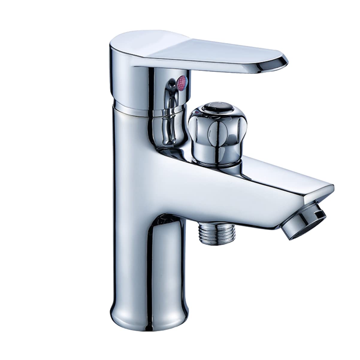 Robinets de baignoire et douche double flux eau chaude froide finition chrome robuste